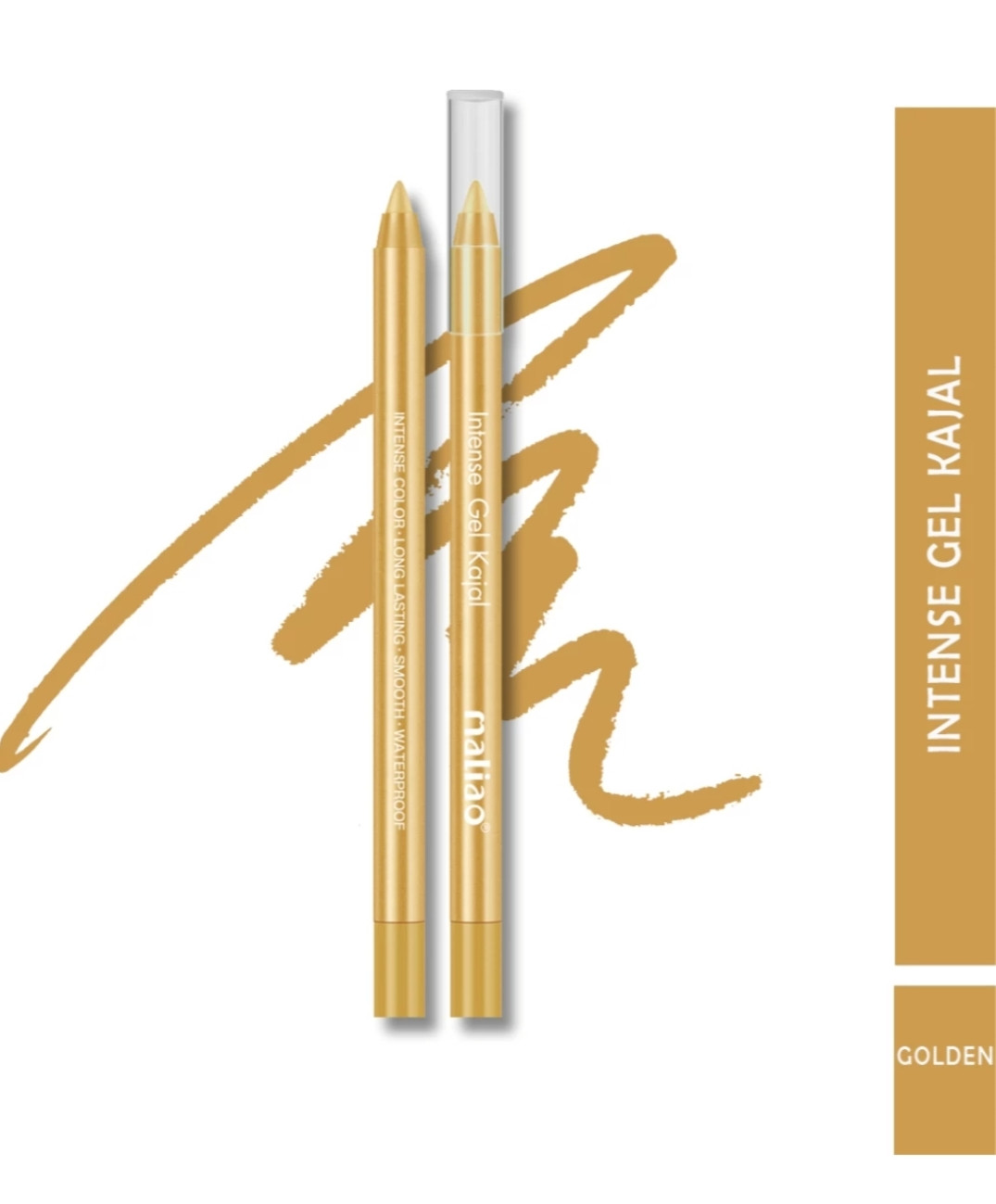 Maliao Intense Gel Kajal with sharpener (Golden)