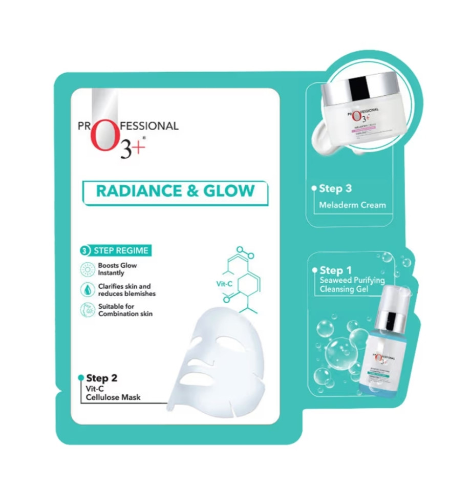 O3+ Instant Home Facial Radiance & Glow Facial Kit for Blemish Control & Instant Glow