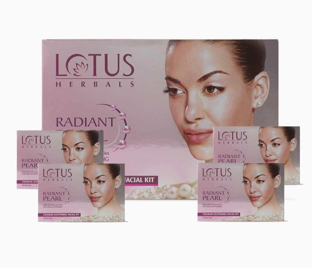 Lotus Herbals Radiant Pearl Cellular Lightening Cream Facial Kit, 37G