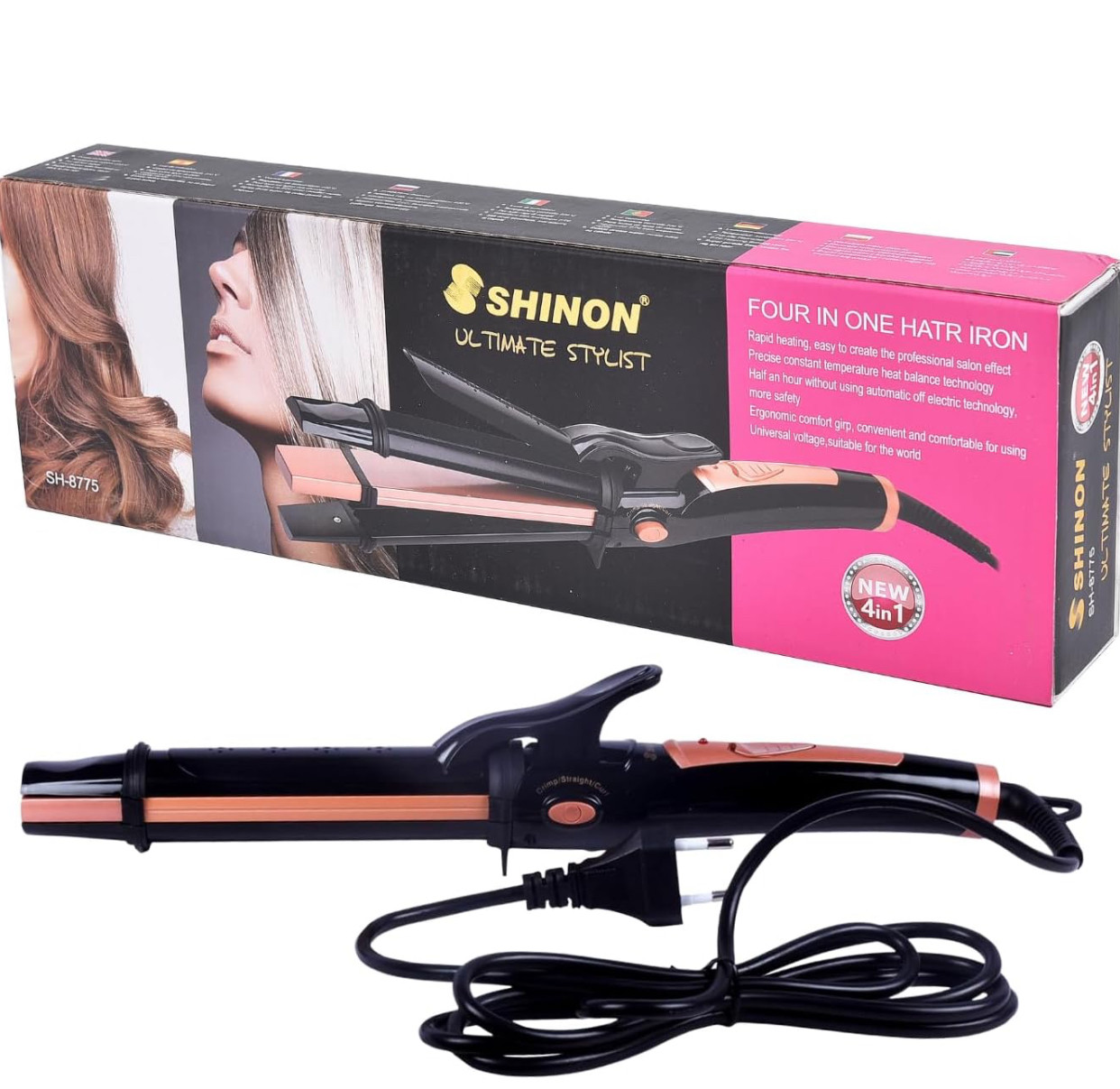 Shinon 3in1 Straightner,curler,crimper