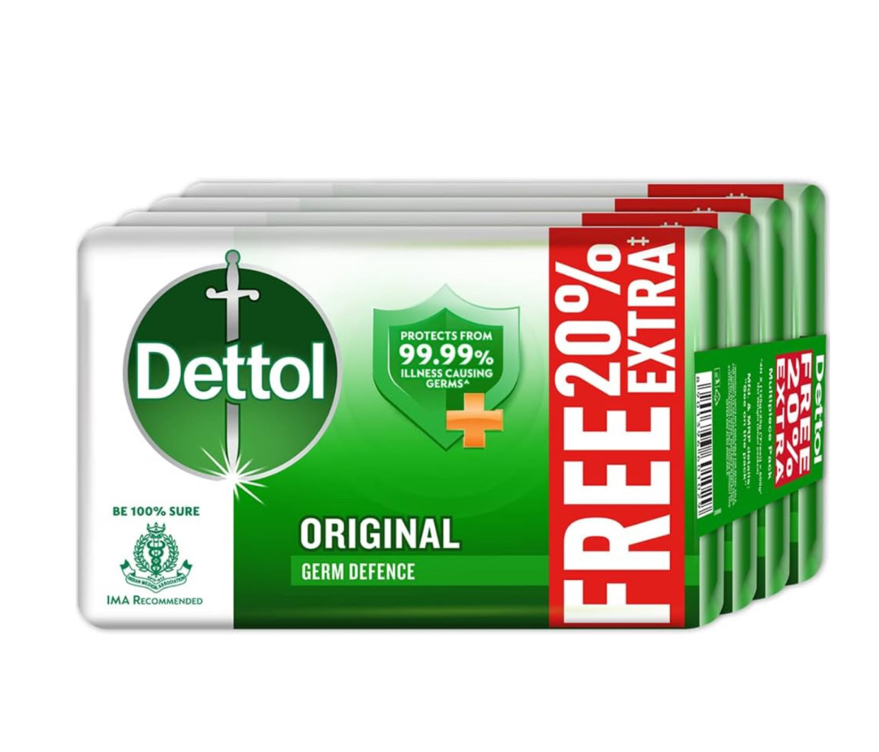 Dettol Orignal Soap 4 Units (150gm Each)