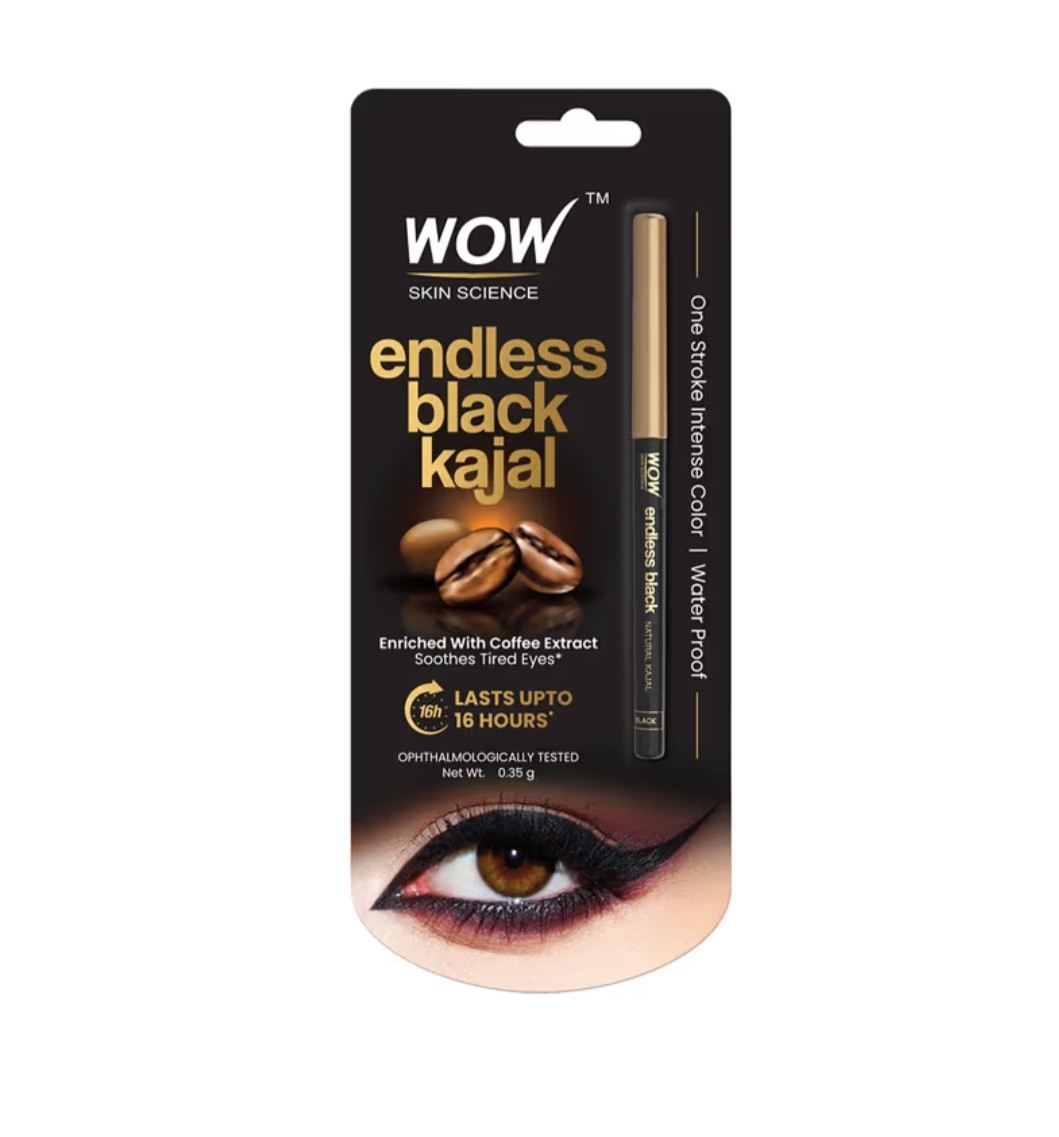 WOW Skin Science Endless Black Natural Kajal (0.35 g)