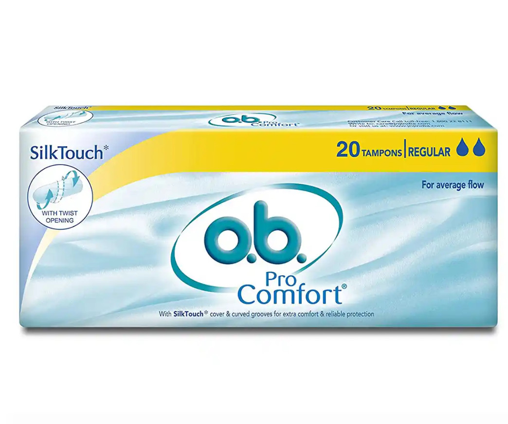 o.b. SilkTouch Pro Comfort Tampons Regular, 20 Count