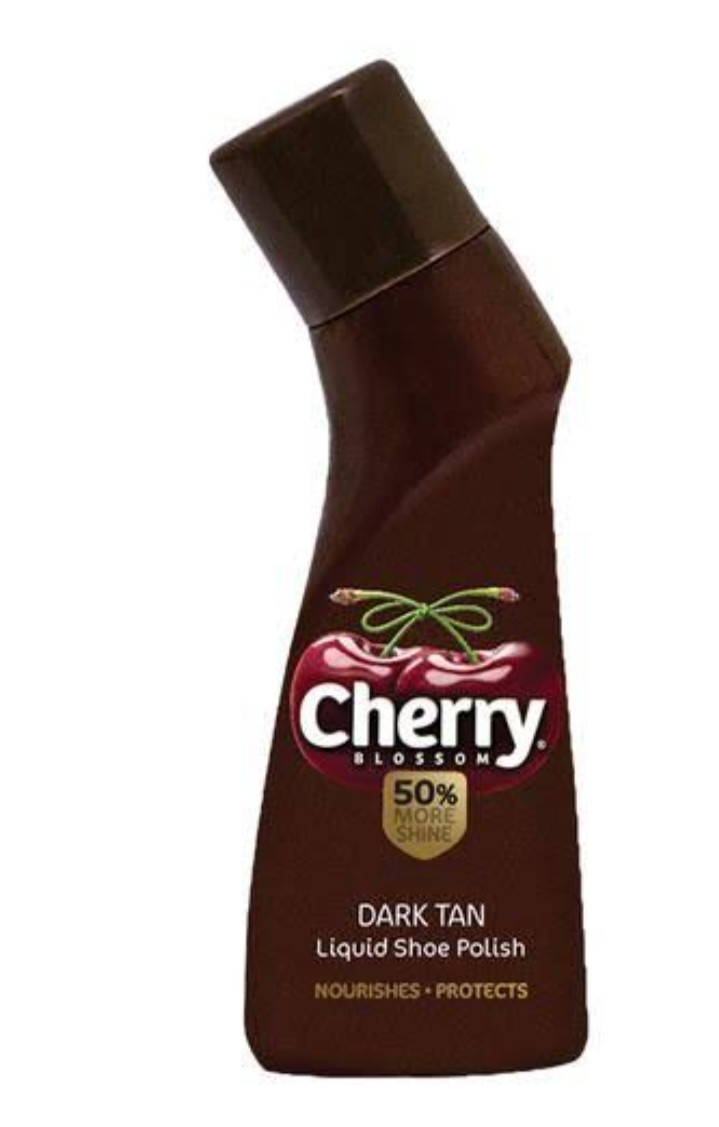 Cherry Blossom Liquid Wax Polish (Dark Tan) - 75 ml (Pack of 3)