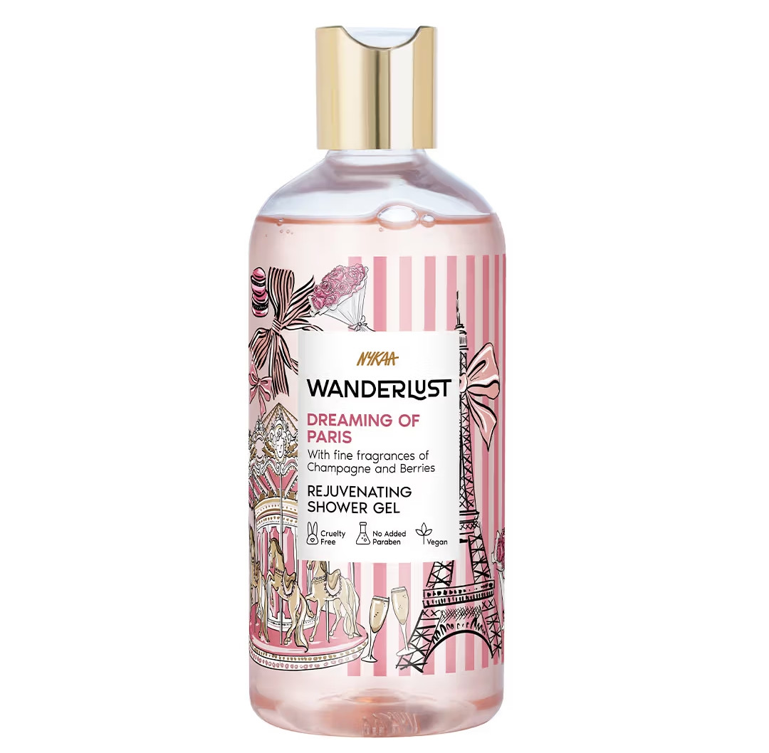 Nykaa wanderlust Dreaming of Paris shower gel