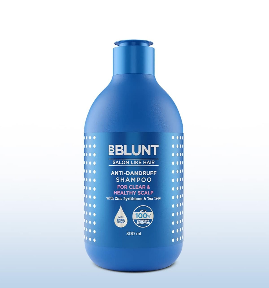 BBlunt Anti-Dandruff Shampoo For a Clear & Healthy Scalp– 300 ml | Up To 100% Dandruff Reduction