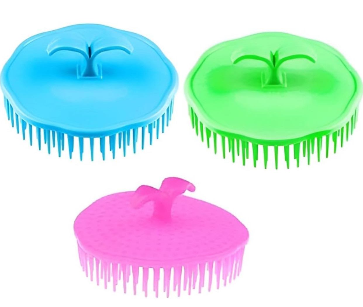 Round plastic hand grip hair comb