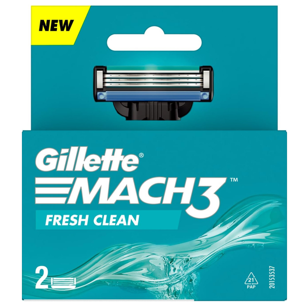 Gillette Mach 3 Manual Shaving Razor Blades (Pack of 2)