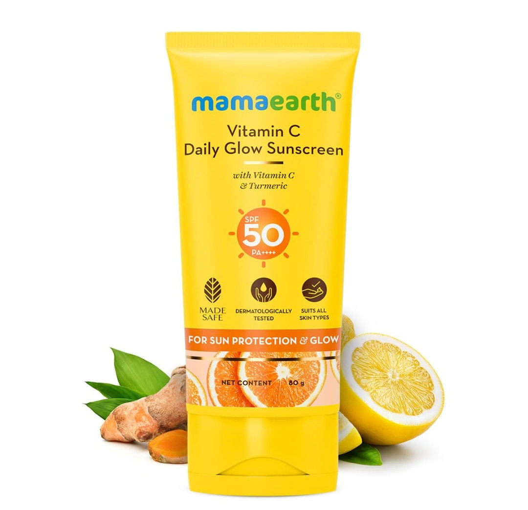 Mamaearth Vitamin c Daily Glow Sunscreen Spf 50++++ 80gm