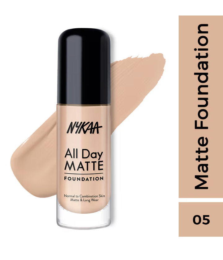 Nykaa All Day Matte Long Wear Liquid Foundation For Normal To Combination Skin (30ml)