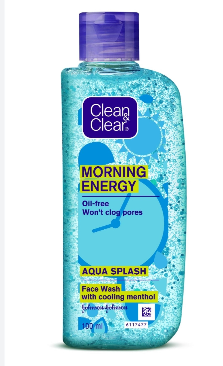 Clean & Clear Morning Energy Aqua Splash Face Wash, Blue, 50 ml
