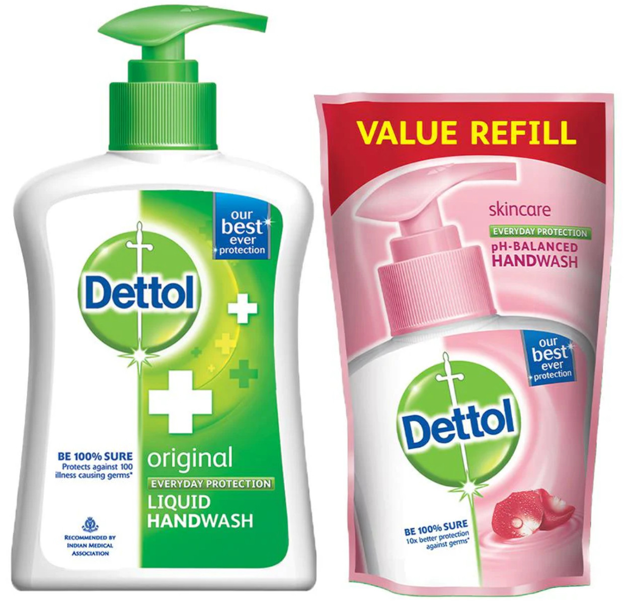 Dettol Liquid (200ml) Handwash Pump With Free 175ml Refill Worth Rs.63