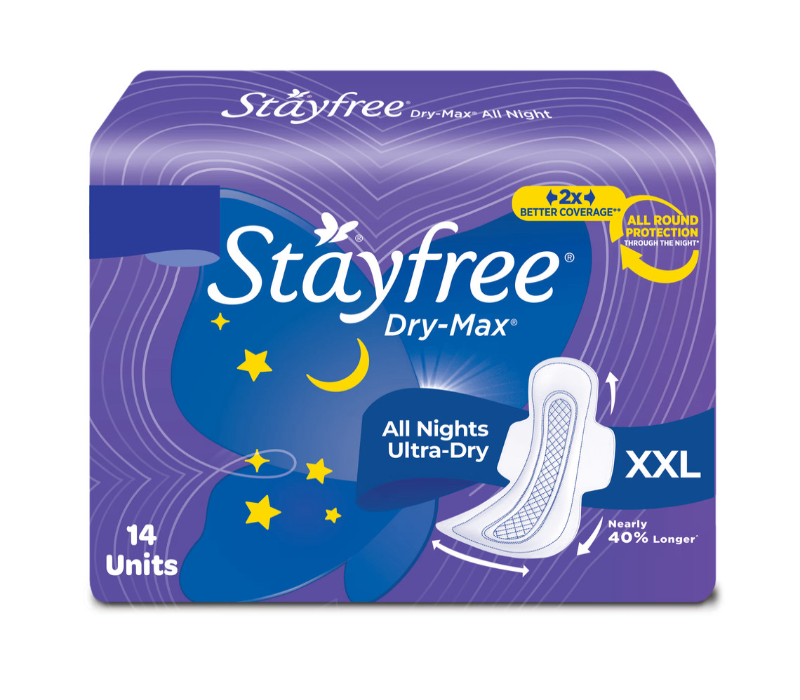 Stayfree Dry-Max All Night Ultra Dry- XXL