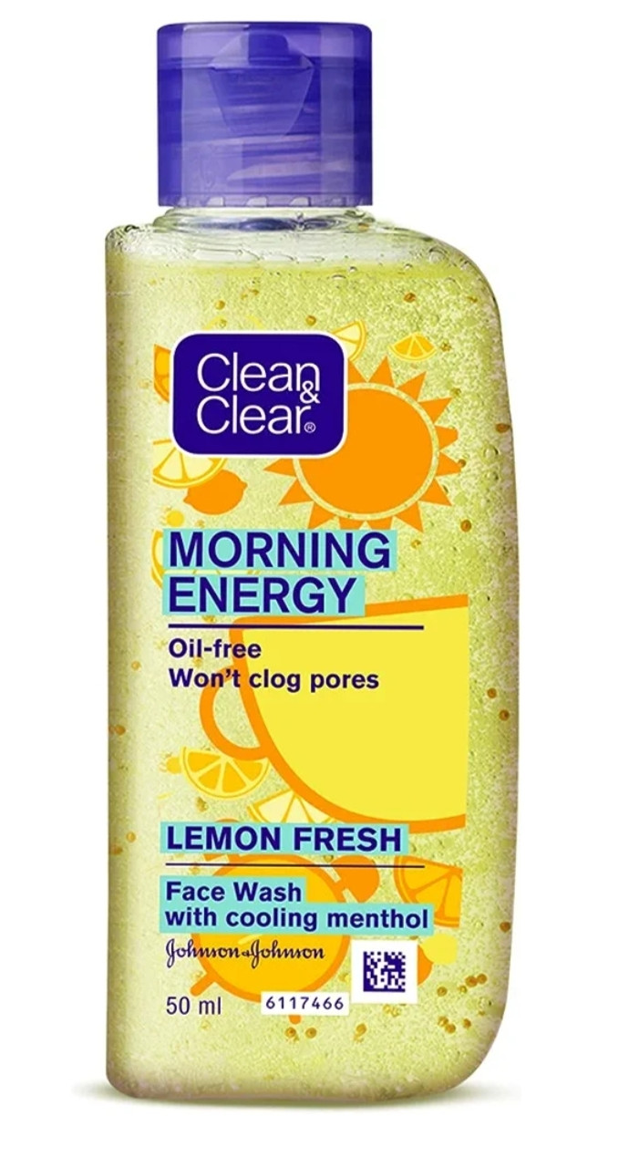 Clean & Clear Morning Energy Lemon Fresh Face Wash, Yellow, 50 ml
