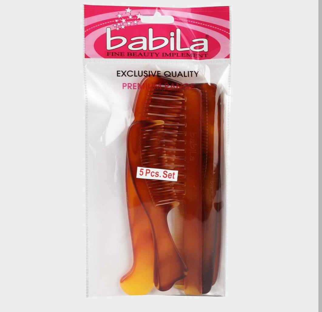 Babila Plastic Hair comb set of 5