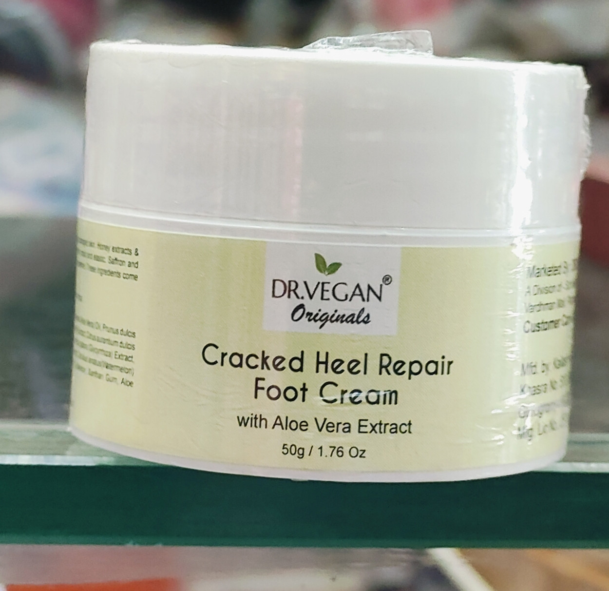 dr.vegan cracked heel repair foot cream  50 g  with Aloe Vera extract