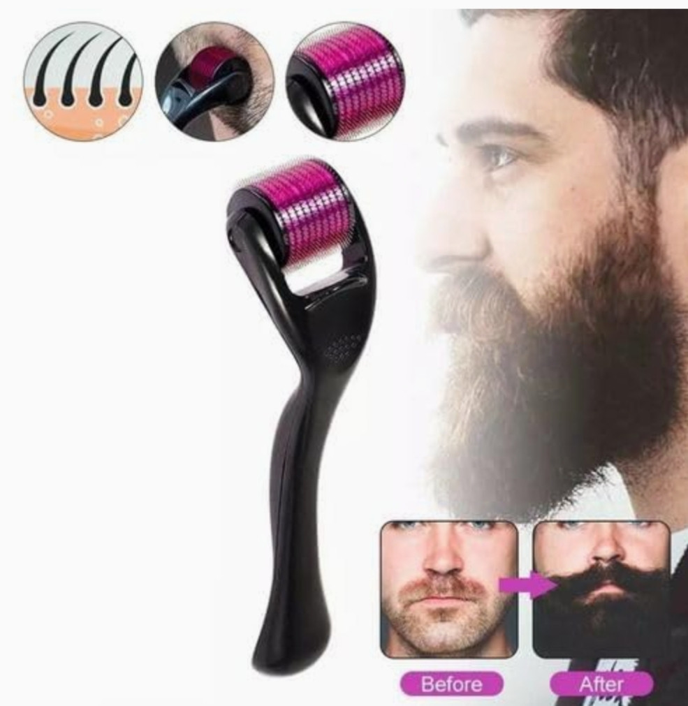 New Derma Roller For Hair And Beard Regrowth 540 Micro 0.5MM Titanium Alloy Needles Reduces Hair Fall & Stimulates Hair Follicles, Safe and Effective Easy to use | Skin Care Men and Women