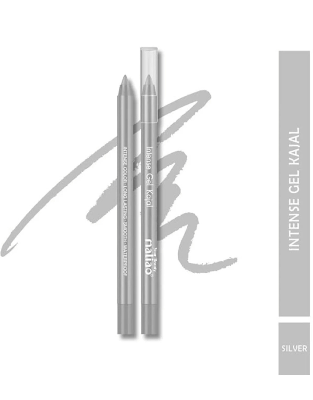 Maliao Intense Gel Kajal With Sharpener (Silver)