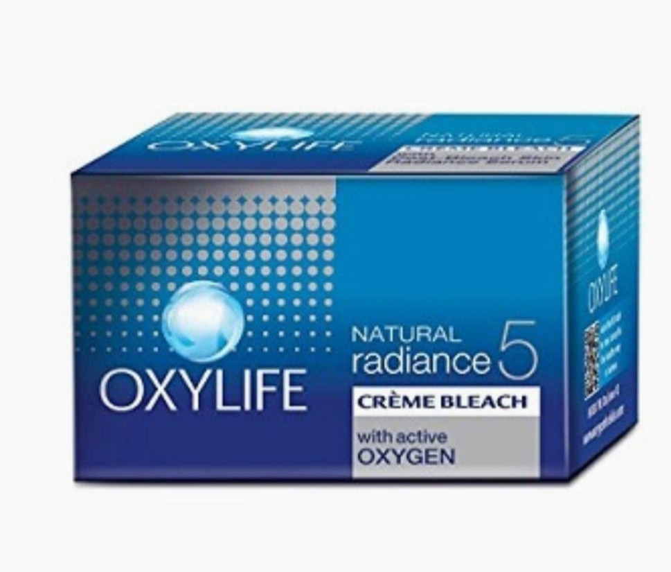 Oxylife Natural Radiance 5 Creme Bleach- With Active Oxygen- G,Blue