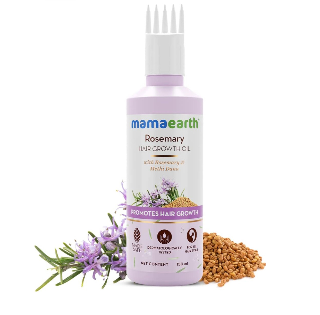 Mamaearth Rosemary Hair Growth Oil with Rosemary & Fenugreek Seeds to Promote Hair Growth  | Controls Hair Fall | Strengthens Hair