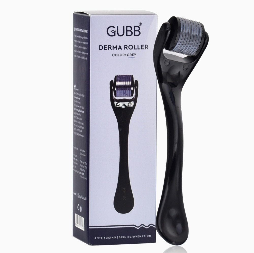 GUBB Hair Growth Derma Roller 0.5 mm - 540 Titanium Microneedles | Repairs Damaged Hair | Activates Hair Follicles | Reduces Hair Fall | Promotes Hair Thickening | Premium Quality | Effective Scalp Tr