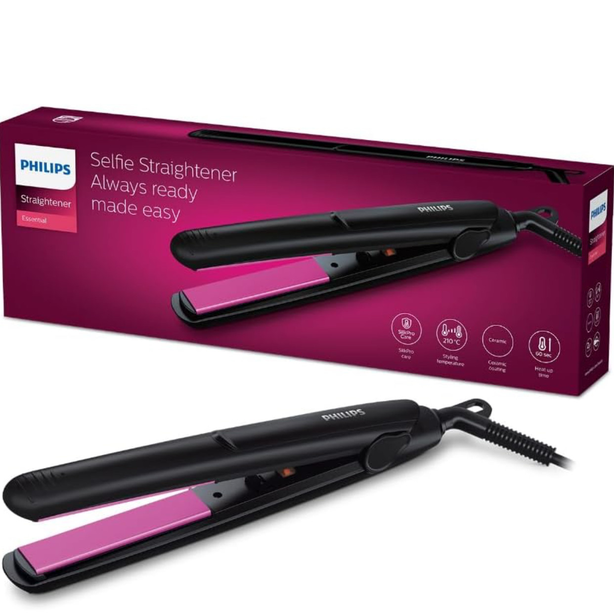 Philips silk proCare Selfie straightner