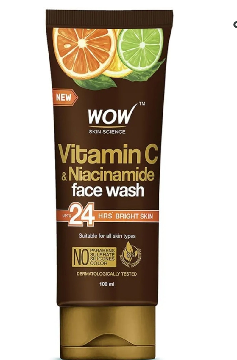Wow Skin Science Vitamin c & Niacinamide Face Wash upto 24hrs Bright Skin For All Skin Types 100ml