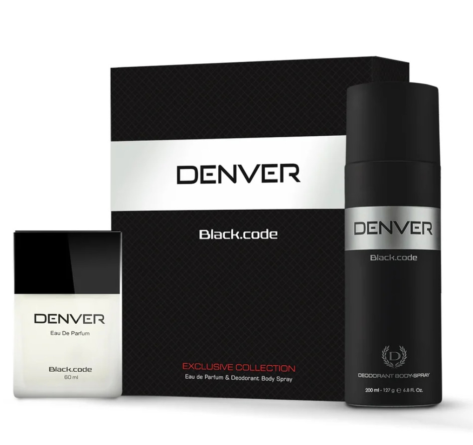 Denver Gift Pack Black Code | 60ml Perfume | 200 ml Deodorant