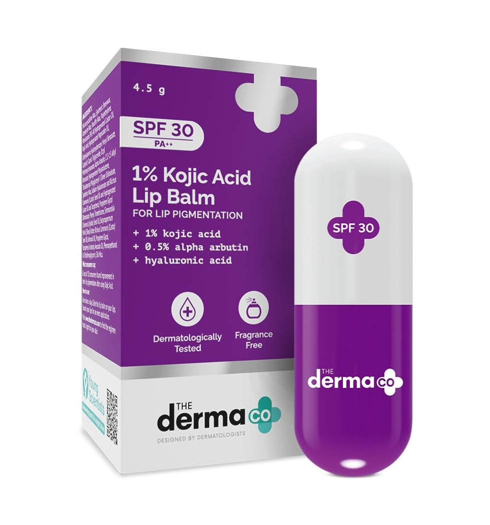 Derma Co. 1% Kojic Acid lip Balm 30 Spf 4g