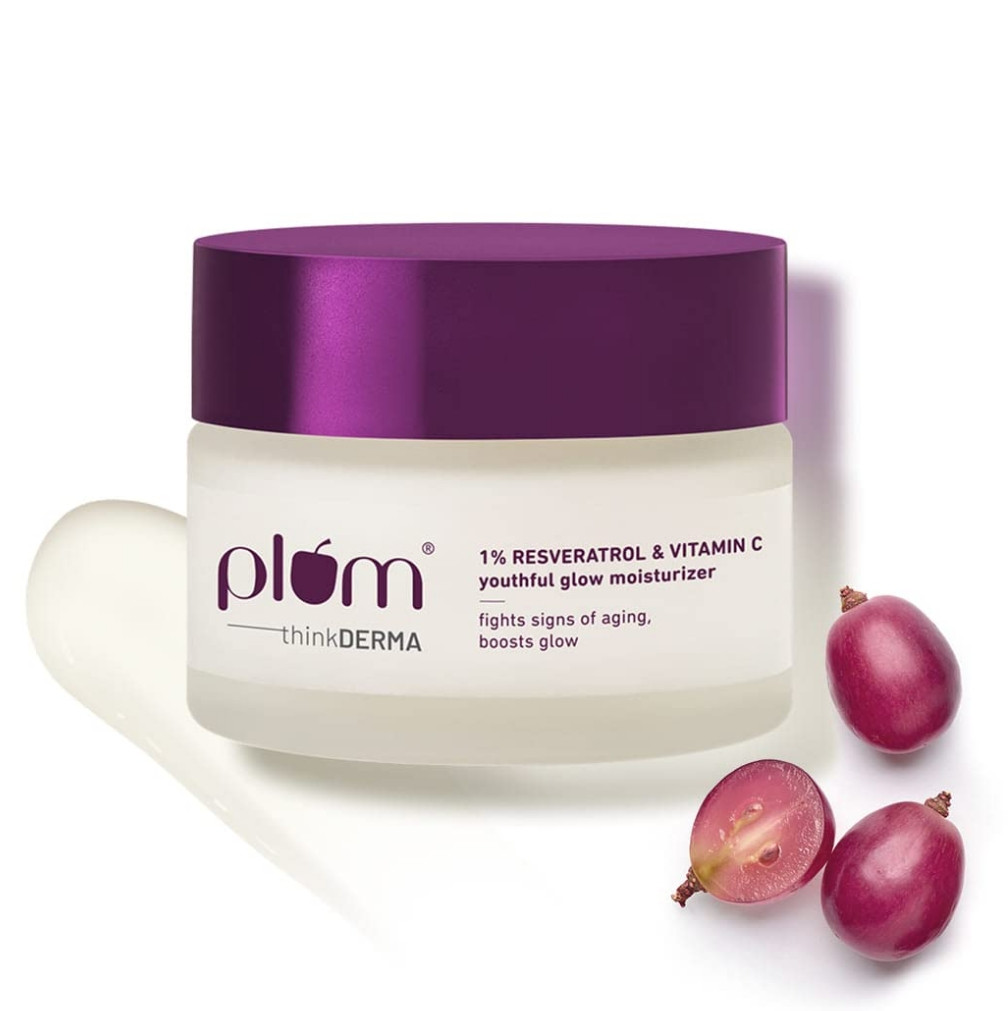 Plum 1% Resveratrol & vitamin C Youthful glow moisturizer 50gm