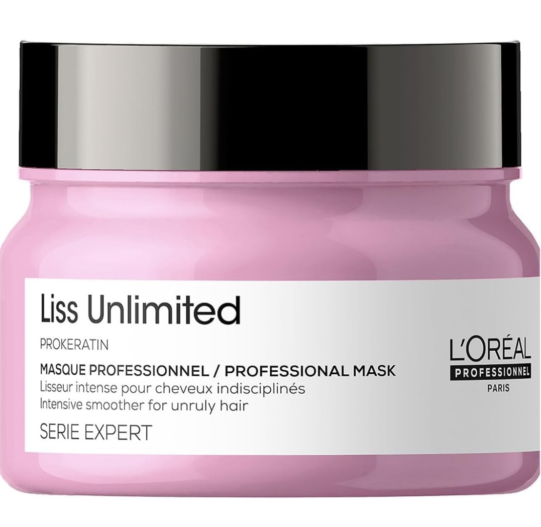 Loreal Professionnel Liss Unlimited Hair Mask with Pro-Keratin and Kukui Nut Oil for Rebellious Frizzy Hair, Serie Expert, 250gm