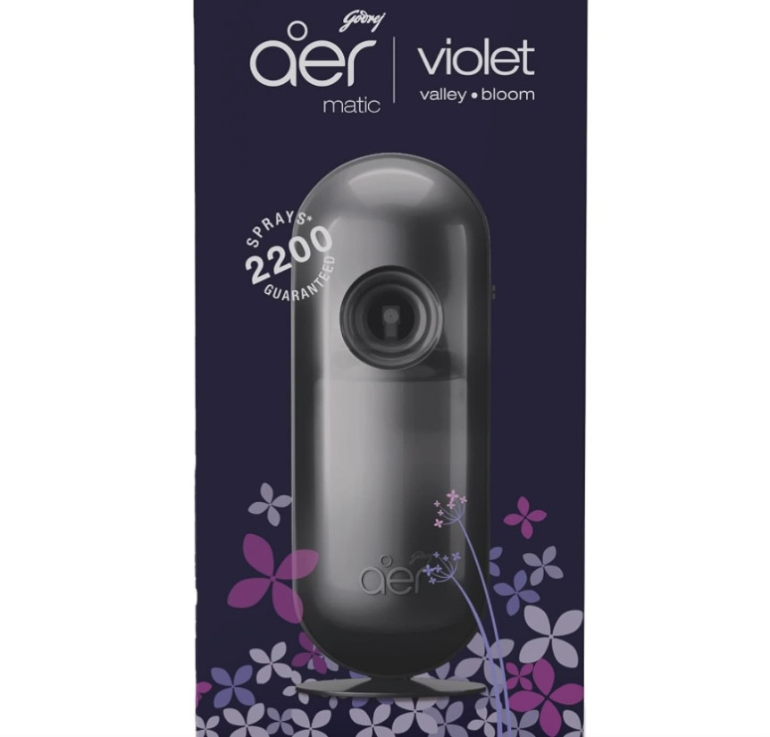 Godrej aer matic, Automatic Air Freshener Kit with Flexi Control - Violet Valley Bloom (225 ml)
