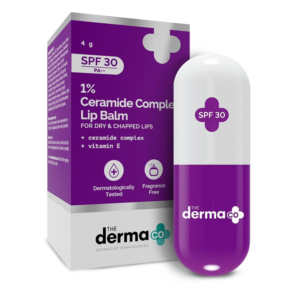 Derma Co. 1% Ceramide Complex Lip balm 30 Spf(dry lips)