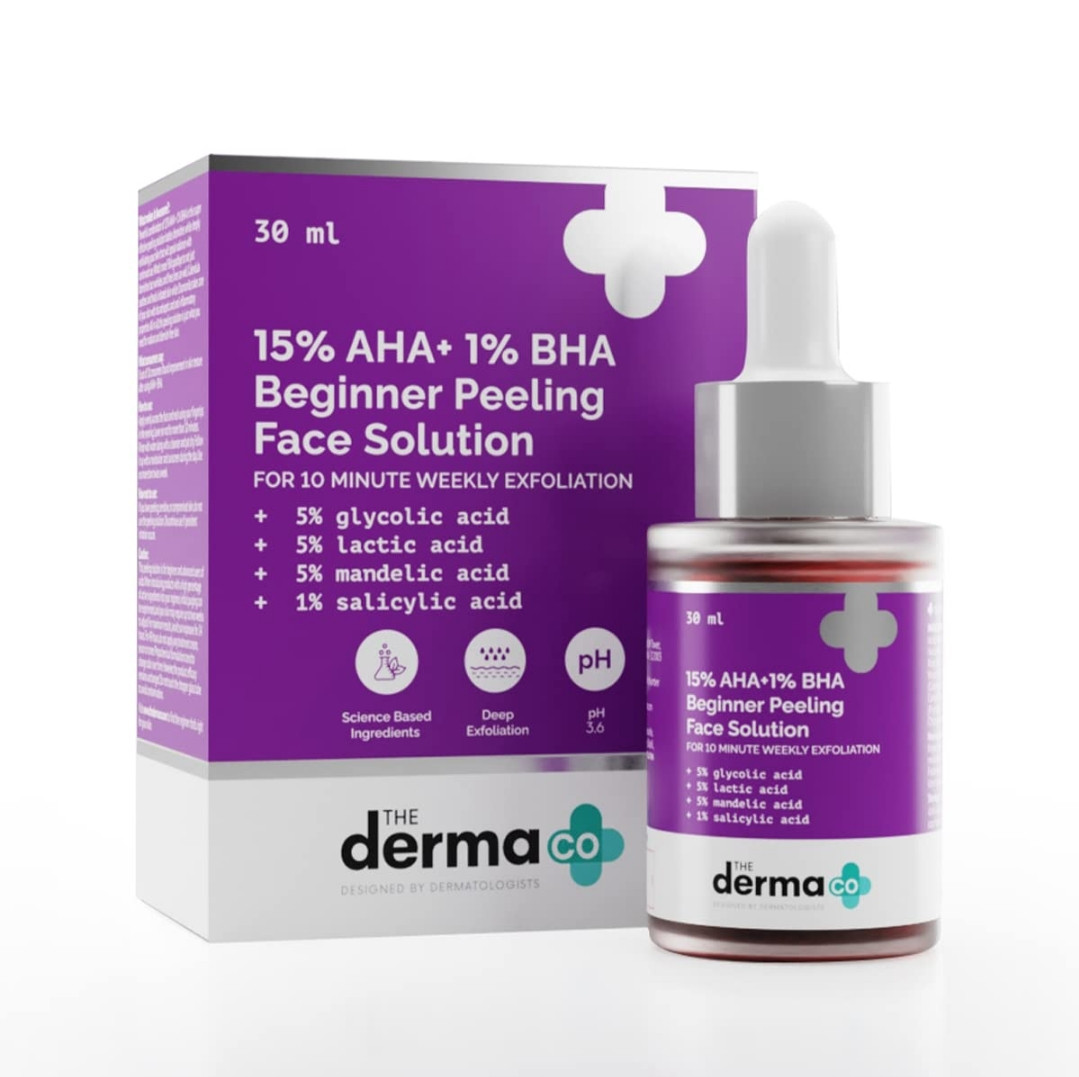 Derma Co. 15% AHA+ 1% BHA Face peeling Solution 30ml