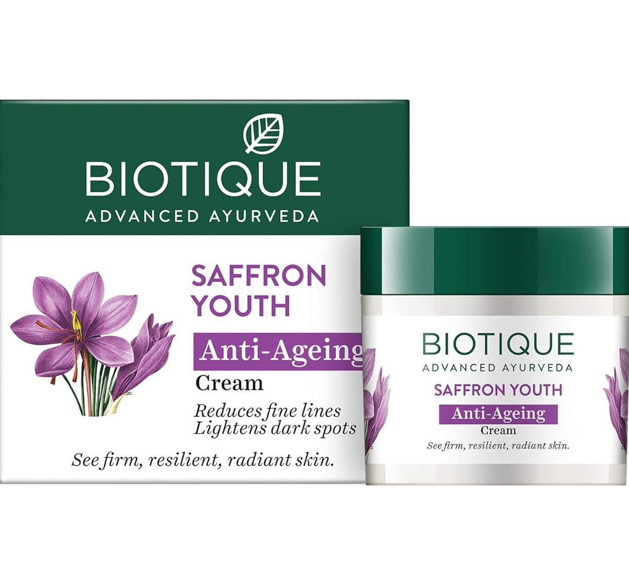 Biotique Saffron Youth Anti-Ageing Cream | Reduces Fine Lines, Lightens Dark Spots