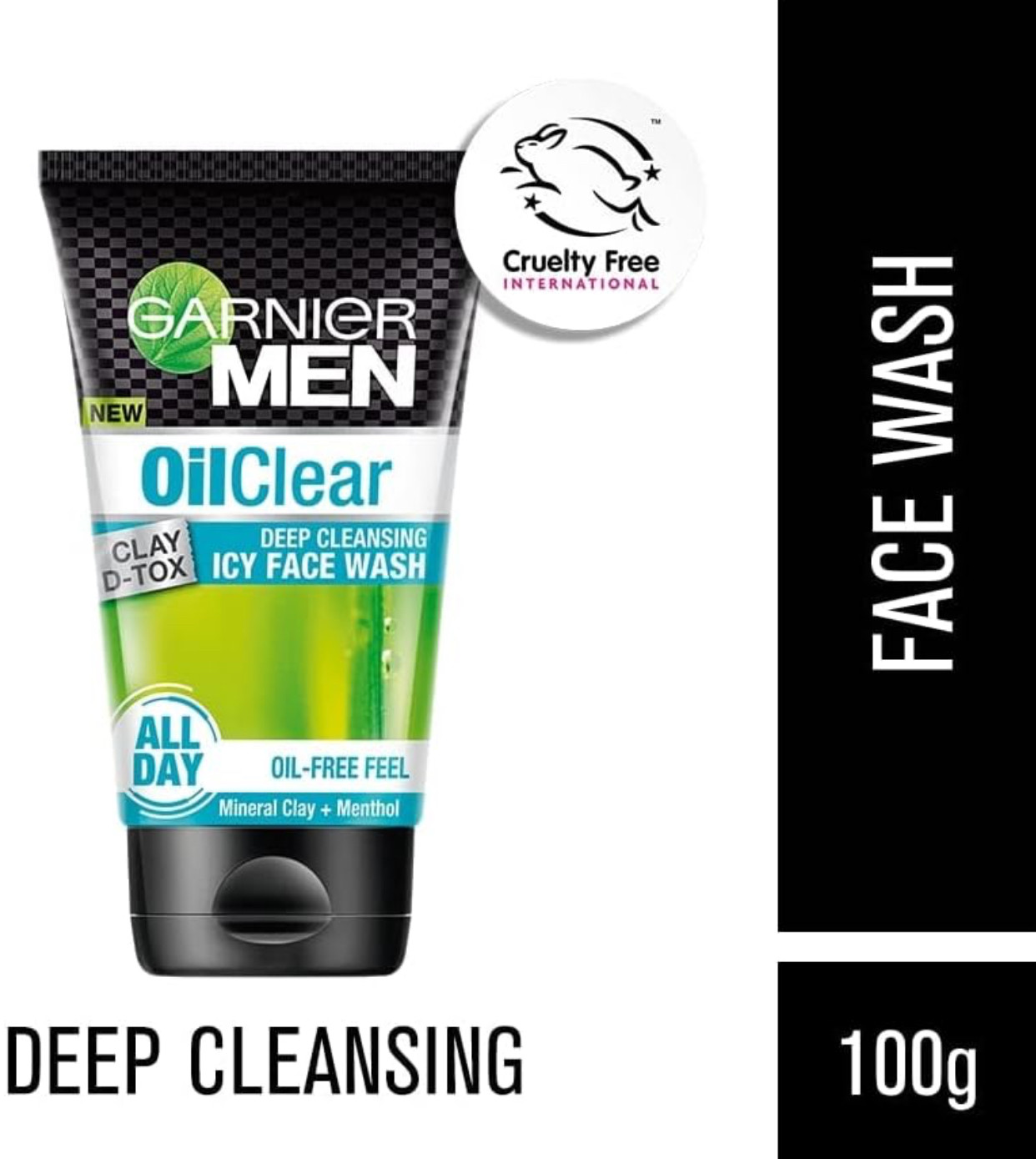 Garnier Men Oil Clear Clay D-Tox Deep Cleansing Icy Face Wash