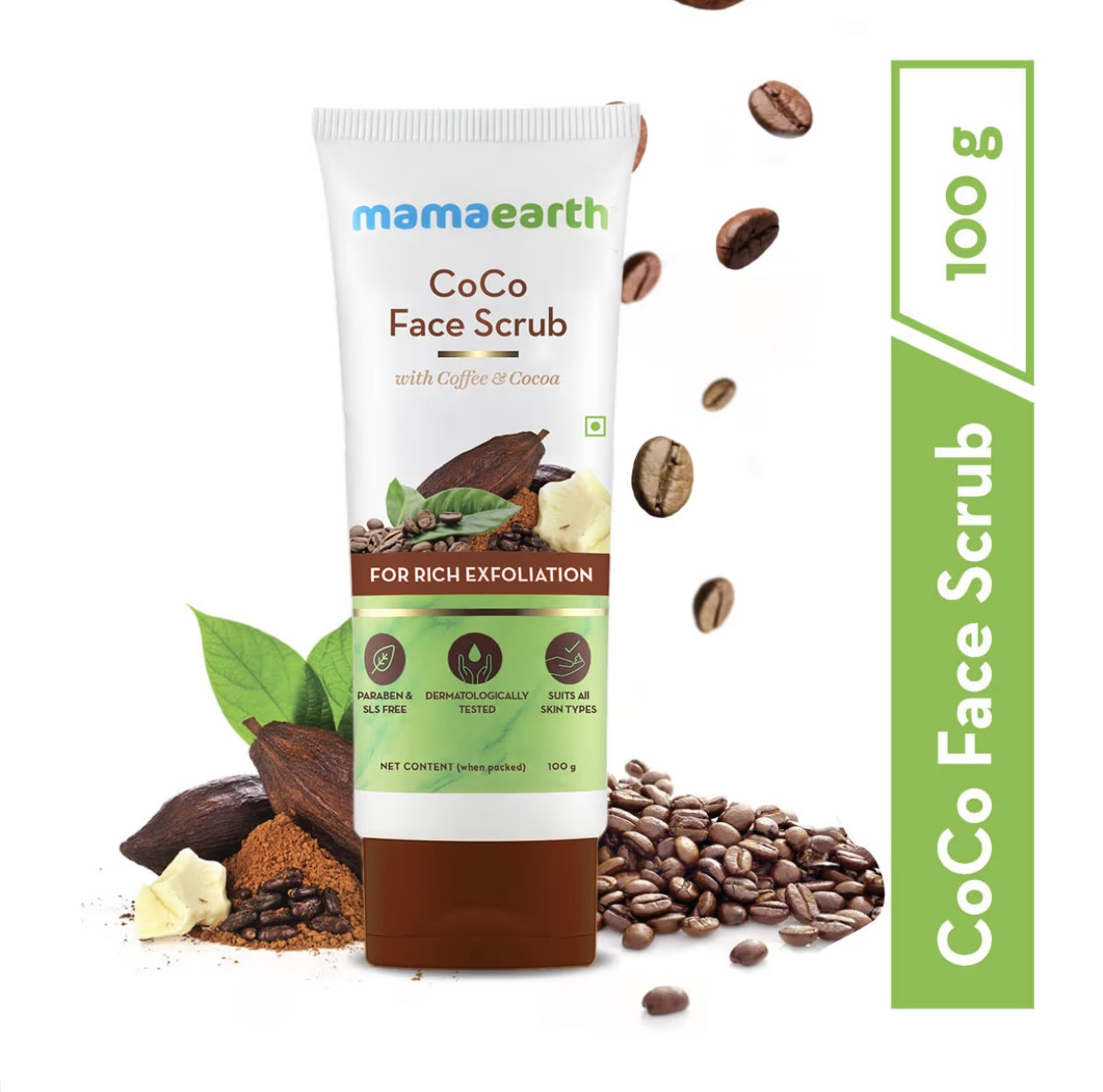 Mamaearth CoCo Face Scrub with Coffee and Cocoa for Rich Exfoliation - 100g