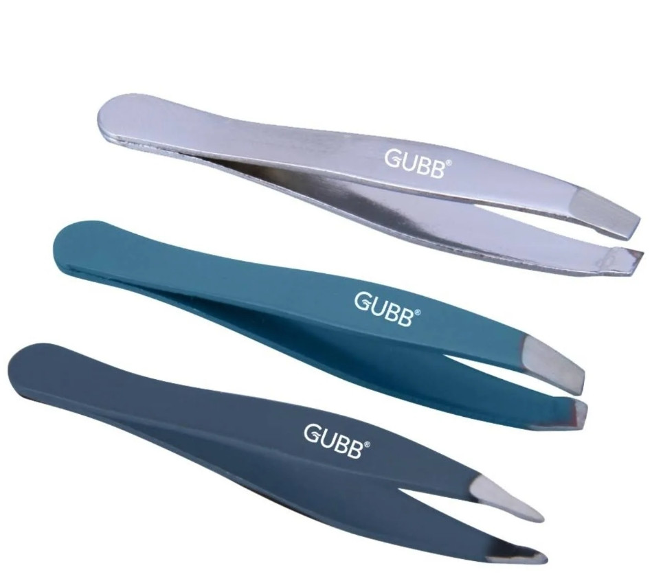 Gubb Trio Mini Tweezer Set for Easy & Precise Plucking of Unwanted Hair