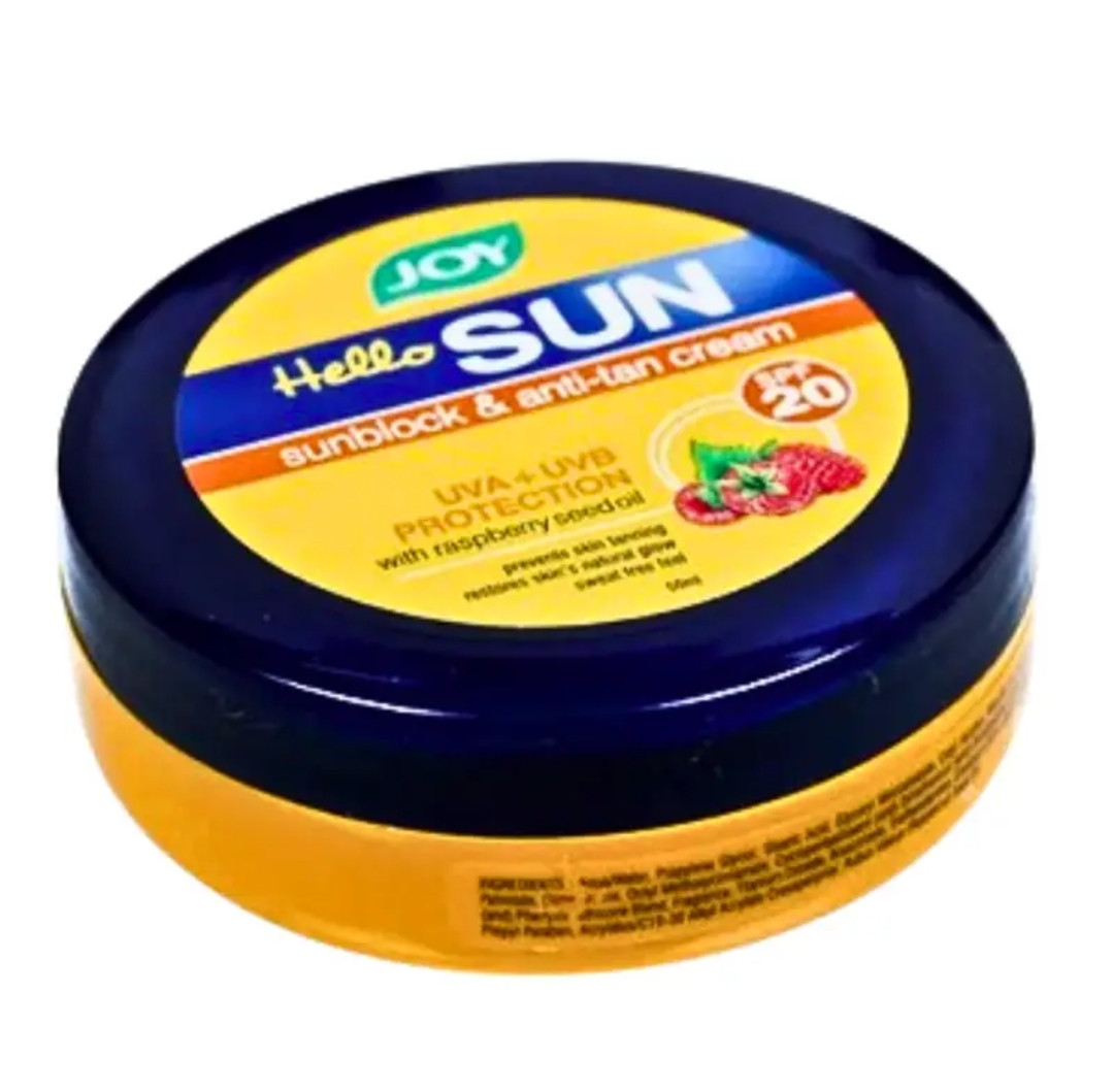 Joy sunblock & anti tan cream with 20spf 50ml