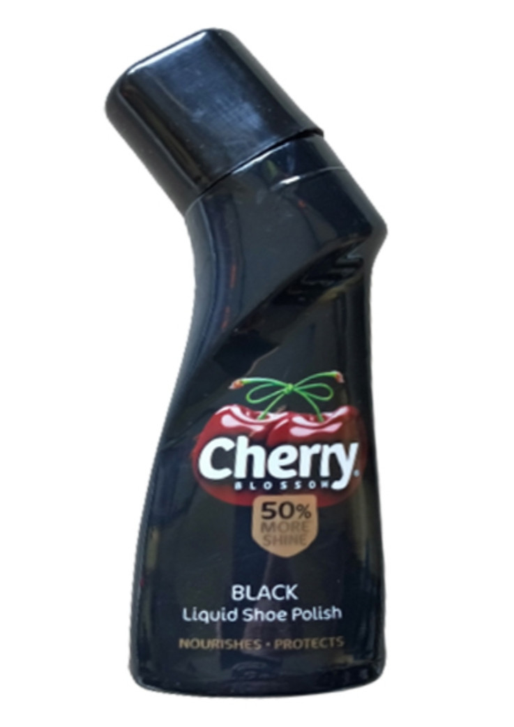 Cherry Blossom Liquid Wax Polish (Black) - 75 ml (Pack of 3)