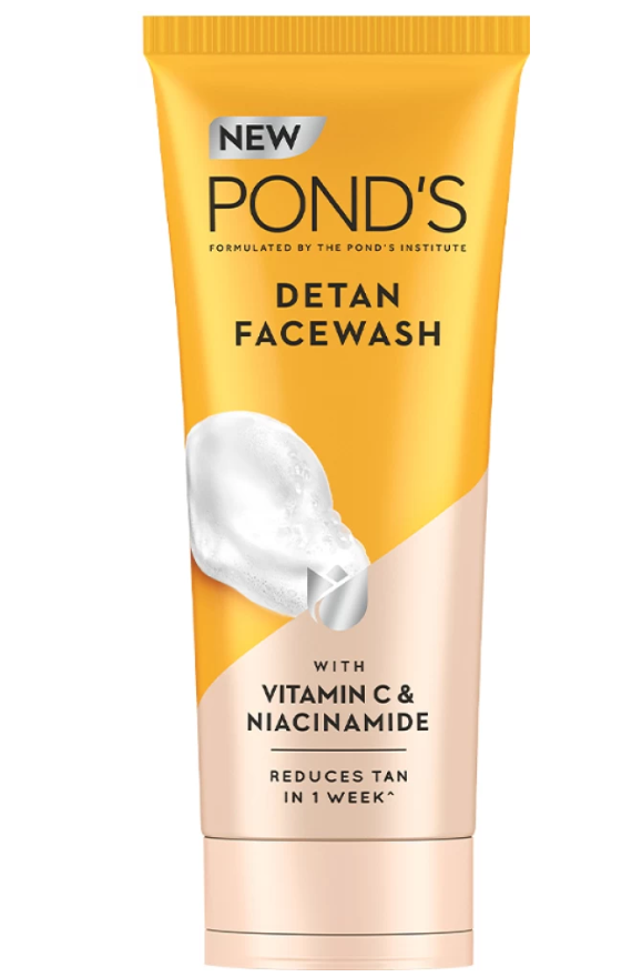 Ponds De-Tan Face Wash With Niacinamide & Vitamin c Reduces Tan in 7Day's For All Skin Type Face Wash 50g
