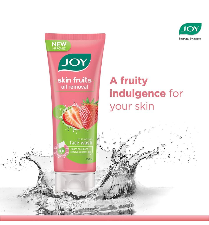 Joy Skin Fruits Oil Removal Fruit Infused Strawberry Face Wash (100ml)