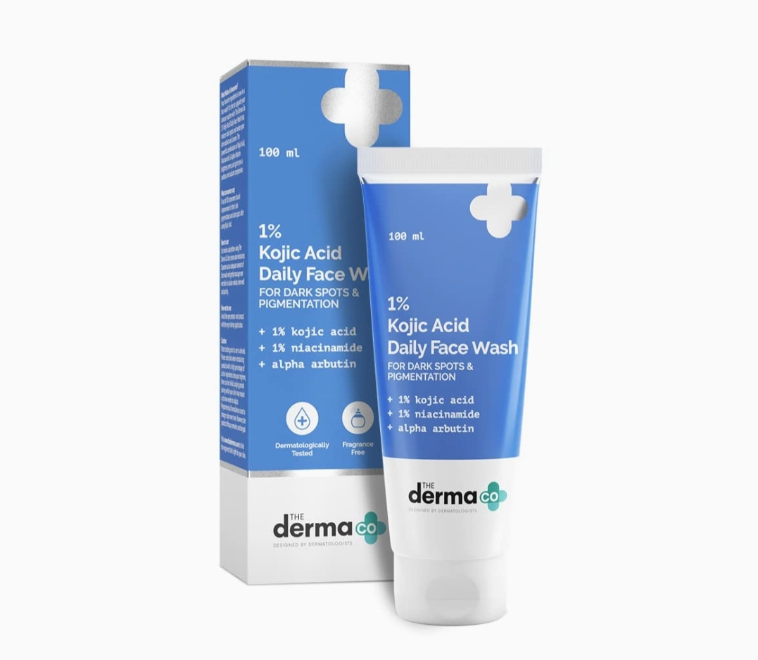 The Derma Co 1% Kojic Acid Face Wash with Niacinamide & Alpha Arbutin For Dark Spots & Pigmentation - 100ml