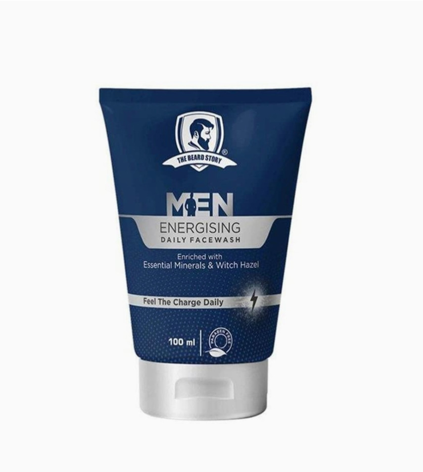 The Beard Story Men Face Wash 100ml Daily Energizing Facewash for Deep Cleansing, Pore Purifying, Tan Removal, & Brightening Enriched with Minerals Paraben Free