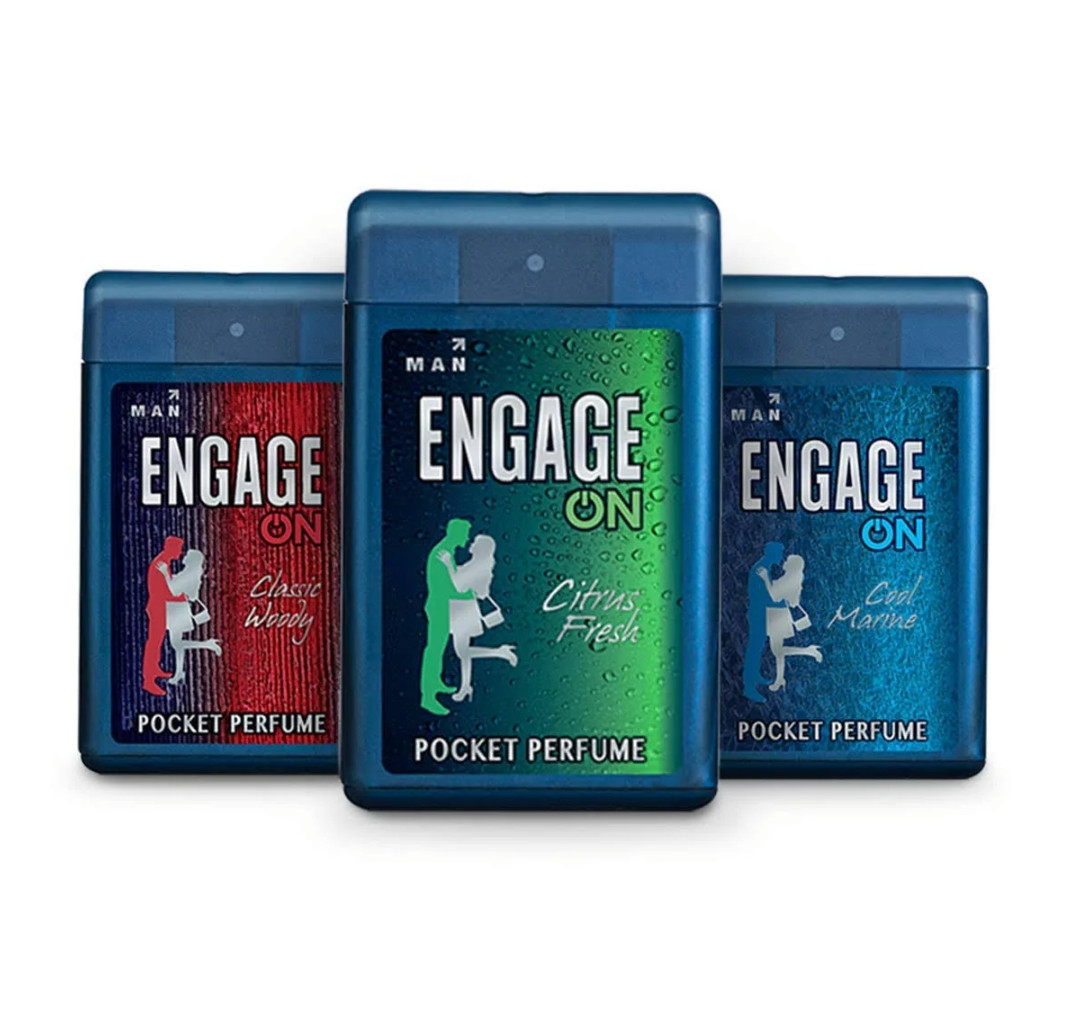 Engage on pocket perfume for men